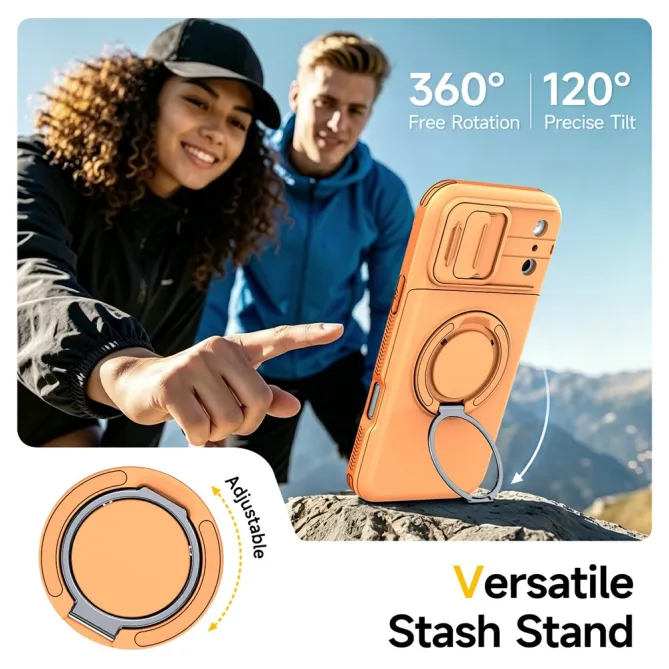 Coque iPhone 17 Pro avec Porte-Cartes et Cache Caméra