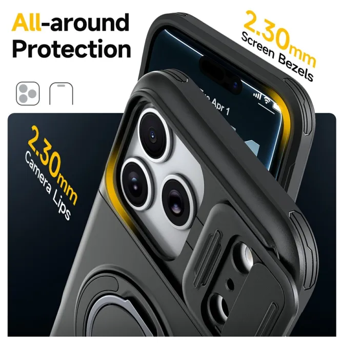 Coque iPhone 17 Pro avec Porte-Cartes et Cache Caméra