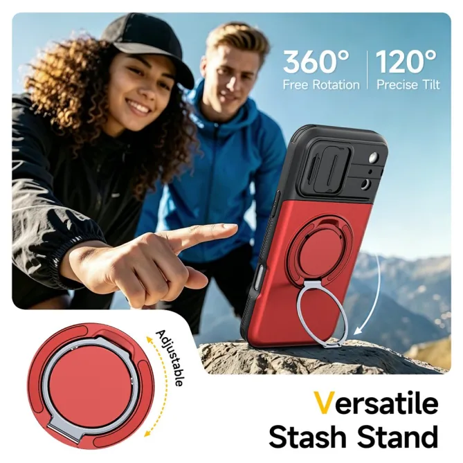 Coque iPhone 17 Pro avec Porte-Cartes et Cache Caméra