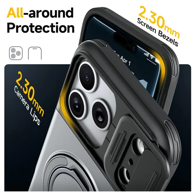 Coque iPhone 17 Pro avec Porte-Cartes et Cache Caméra
