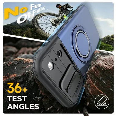 Coque iPhone 17 Pro avec Porte-Cartes et Cache Caméra Bleu Foncé - photo 30
