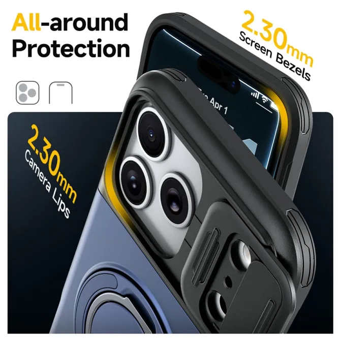 Coque iPhone 17 Pro avec Porte-Cartes et Cache Caméra