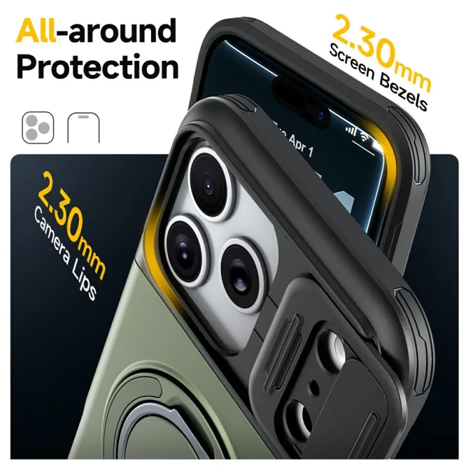 Coque iPhone 17 Pro avec Porte-Cartes et Cache Caméra
