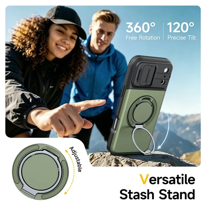 Coque iPhone 17 Pro avec Porte-Cartes et Cache Caméra