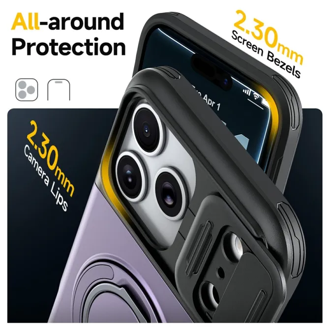 Coque iPhone 17 Pro avec Porte-Cartes et Cache Caméra