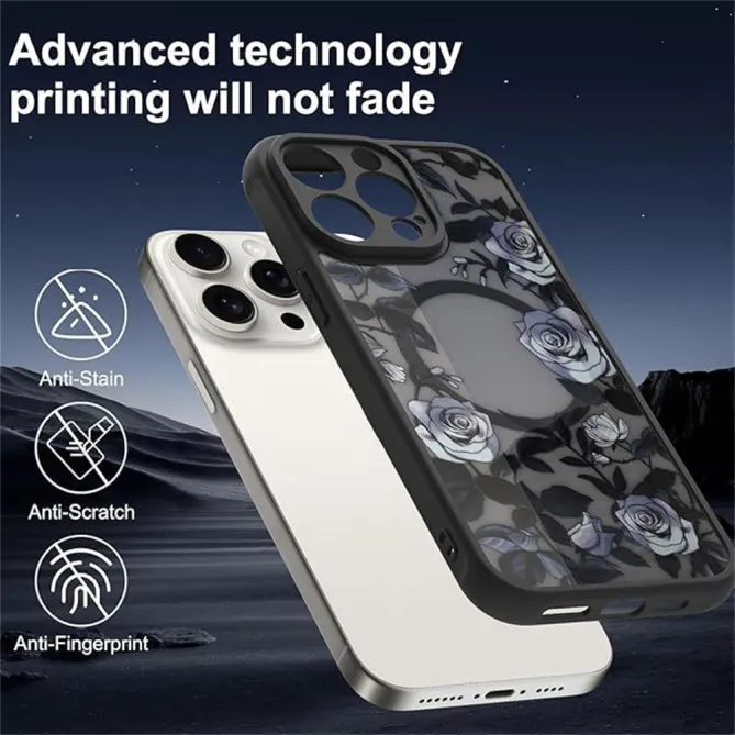 Coque iPhone 12 Pro Max Roses Gothiques MagSafe - photo 2