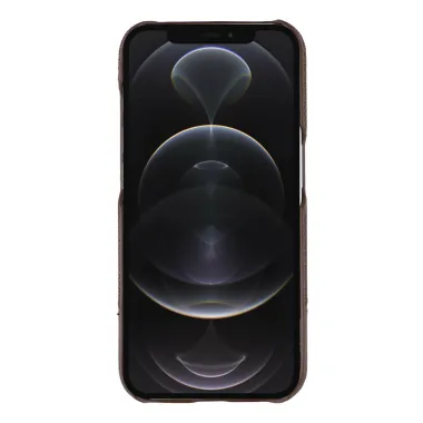 Coque iPhone 12 Pro Max Bi-Matière Toile et Cuir