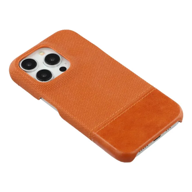 Coque iPhone 12 Pro Max Bi-Matière Toile et Cuir