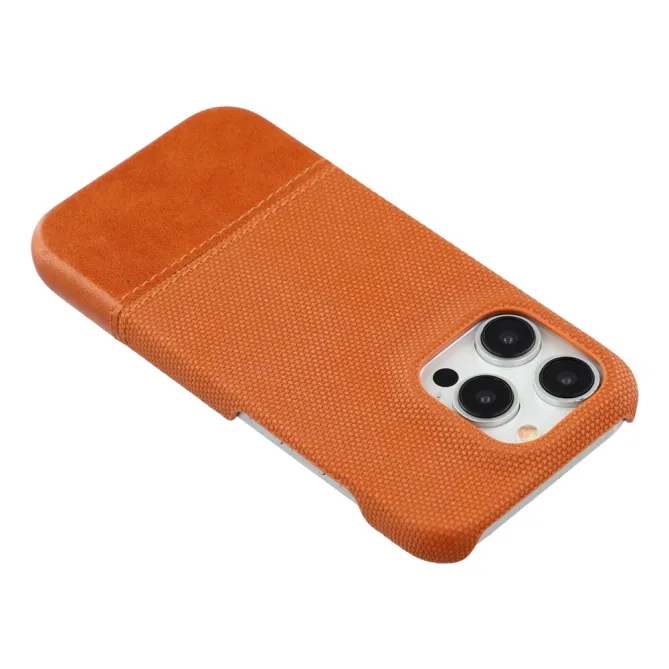 Coque iPhone 12 Pro Max Bi-Matière Toile et Cuir