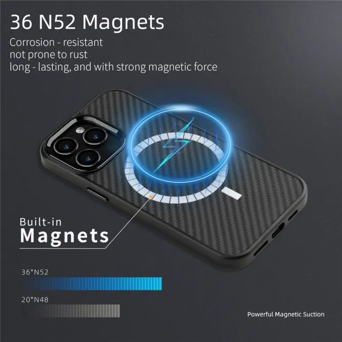 Coque iPhone 12 Pro Max Fibre Aramide MagSafe