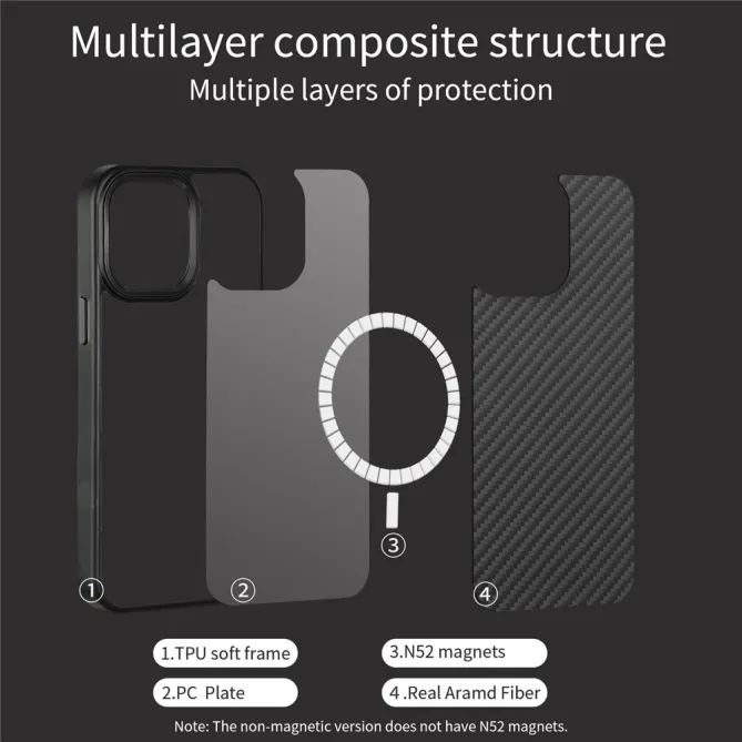 Coque iPhone 12 Pro Max Fibre Aramide MagSafe