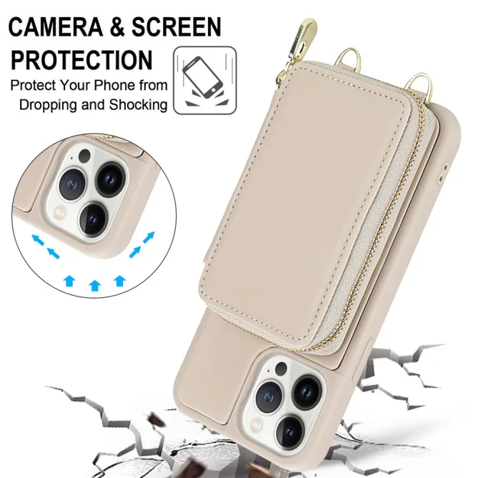 Coque iPhone 12 Pro Max Pochette Zippée avec Bandoulière