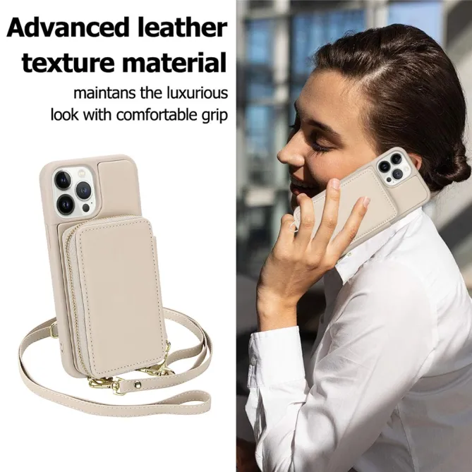 Coque iPhone 12 Pro Max Pochette Zippée avec Bandoulière