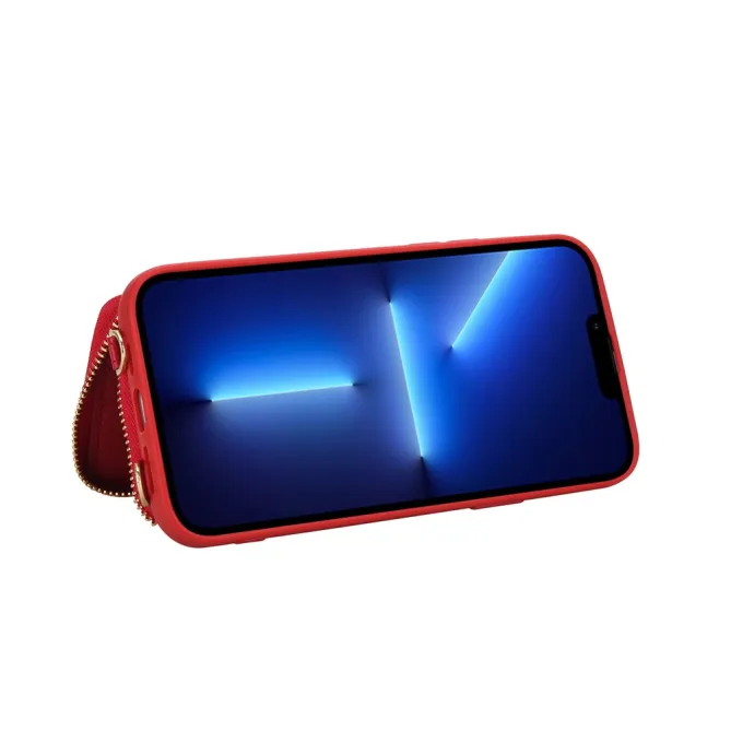 Coque iPhone 12 Pro Max Pochette Zippée avec Bandoulière