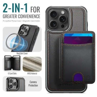 Coque iPhone 12 Pro Max MagSafe Porte-Cartes Détachable