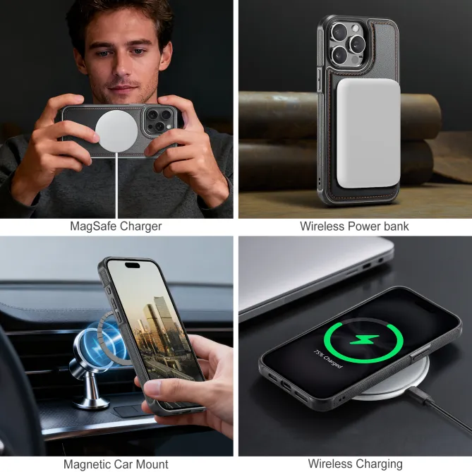 Coque iPhone 12 Pro Max MagSafe Porte-Cartes Détachable