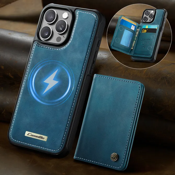 Coque iPhone 12 Pro Max MagSafe avec portefeuille magnétique détachable Bleu Paon - photo 2