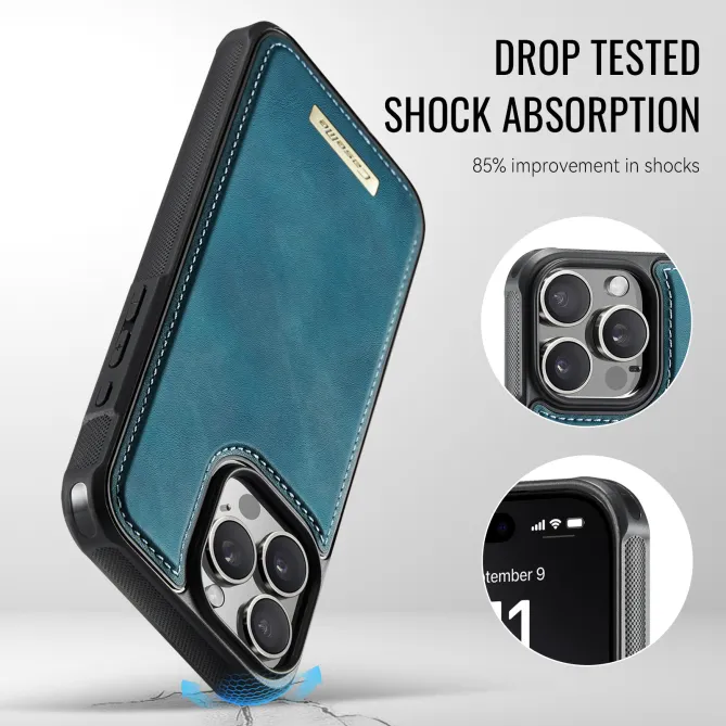Coque iPhone 12 Pro Max MagSafe avec portefeuille magnétique détachable Bleu Paon - photo 7