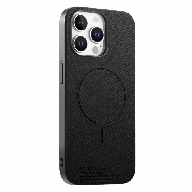 Coque iPhone 12 Pro Max MagSafe Texture Tissu Antichoc
