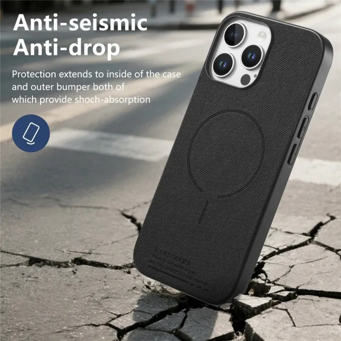 Coque iPhone 12 Pro Max MagSafe Texture Tissu Antichoc