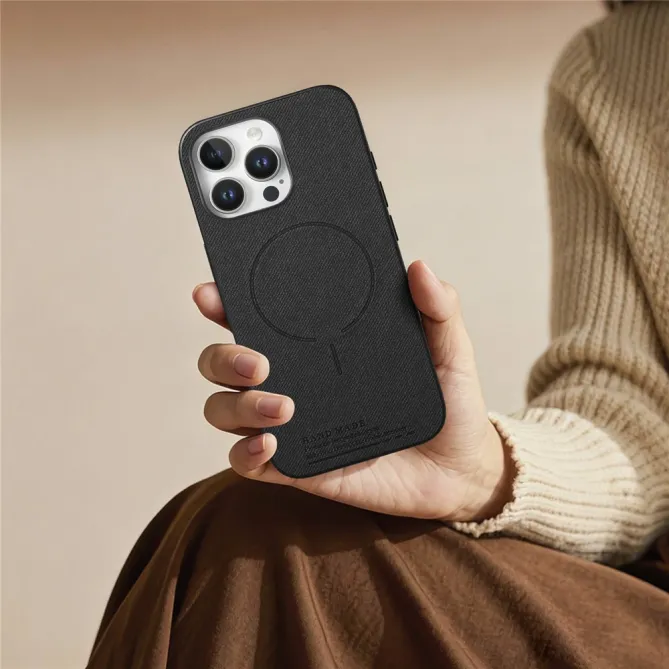 Coque iPhone 12 Pro Max MagSafe Texture Tissu Antichoc