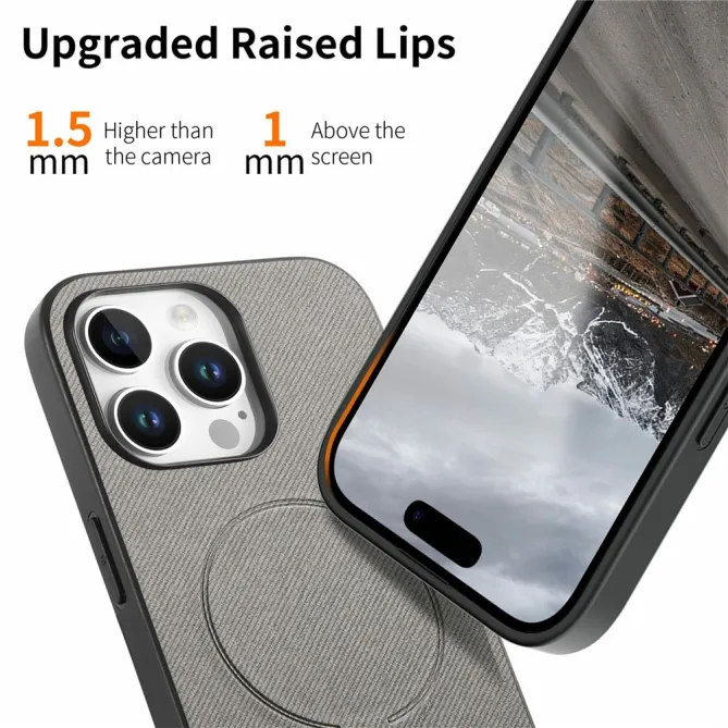 Coque iPhone 12 Pro Max MagSafe Texture Tissu Antichoc