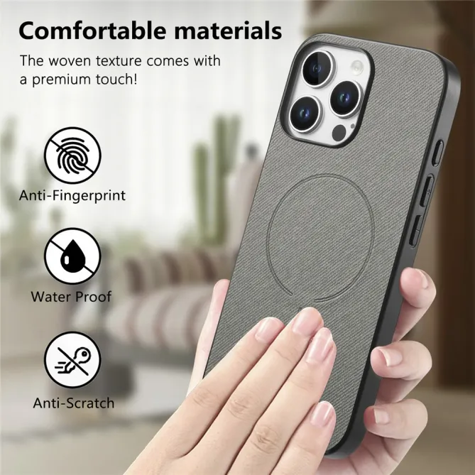 Coque iPhone 12 Pro Max MagSafe Texture Tissu Antichoc