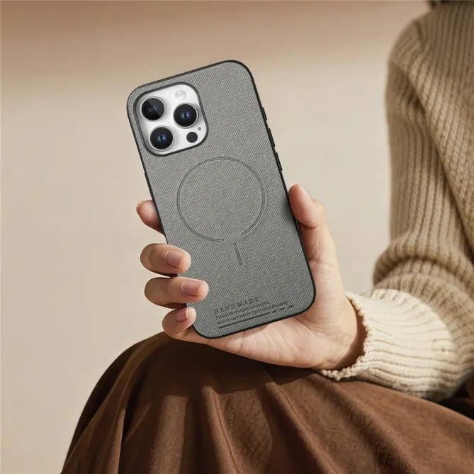 Coque iPhone 12 Pro Max MagSafe Texture Tissu Antichoc