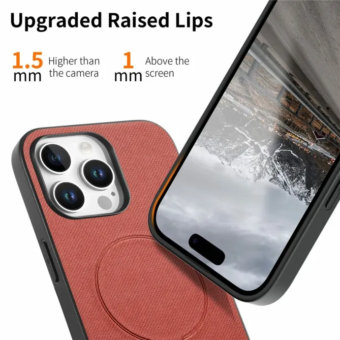 Coque iPhone 12 Pro Max MagSafe Texture Tissu Antichoc