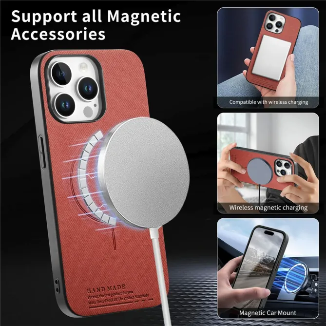 Coque iPhone 12 Pro Max MagSafe Texture Tissu Antichoc
