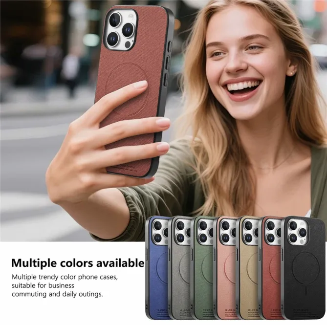 Coque iPhone 12 Pro Max MagSafe Texture Tissu Antichoc