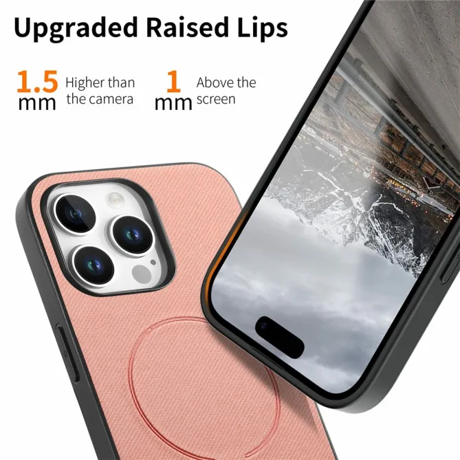 Coque iPhone 12 Pro Max MagSafe Texture Tissu Antichoc