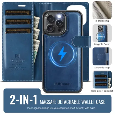 Housse iPhone 12 Pro Max Portefeuille Magnétique Coque Détachable