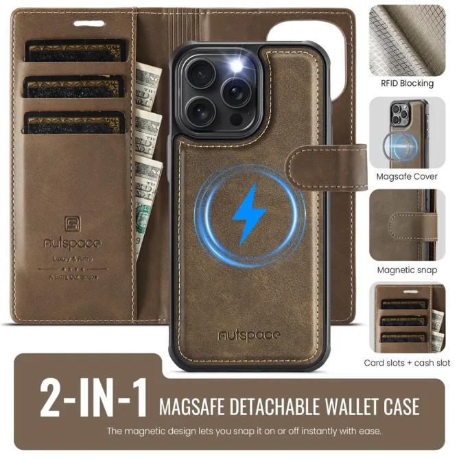 Housse iPhone 12 Pro Max Portefeuille Magnétique Coque Détachable