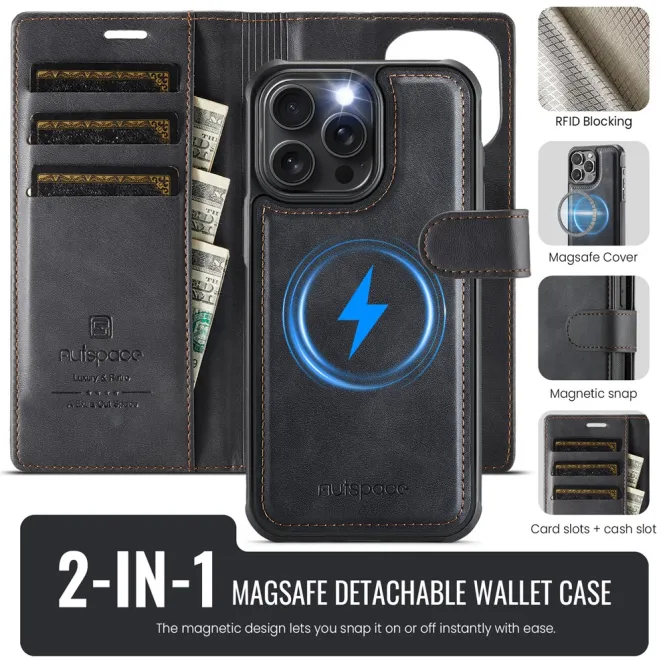 Housse iPhone 12 Pro Max Portefeuille Magnétique Coque Détachable