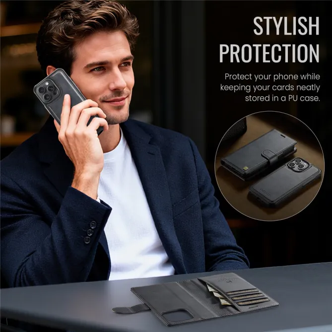 Housse iPhone 12 Pro Max Portefeuille Magnétique Coque Détachable