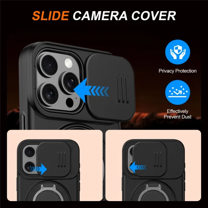Coque iPhone 12 Pro Max / 13 Pro Max CamShield MagSafe avec support rotatif