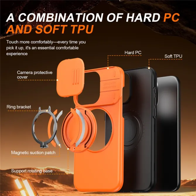 Coque iPhone 12 Pro Max / 13 Pro Max CamShield MagSafe avec support rotatif
