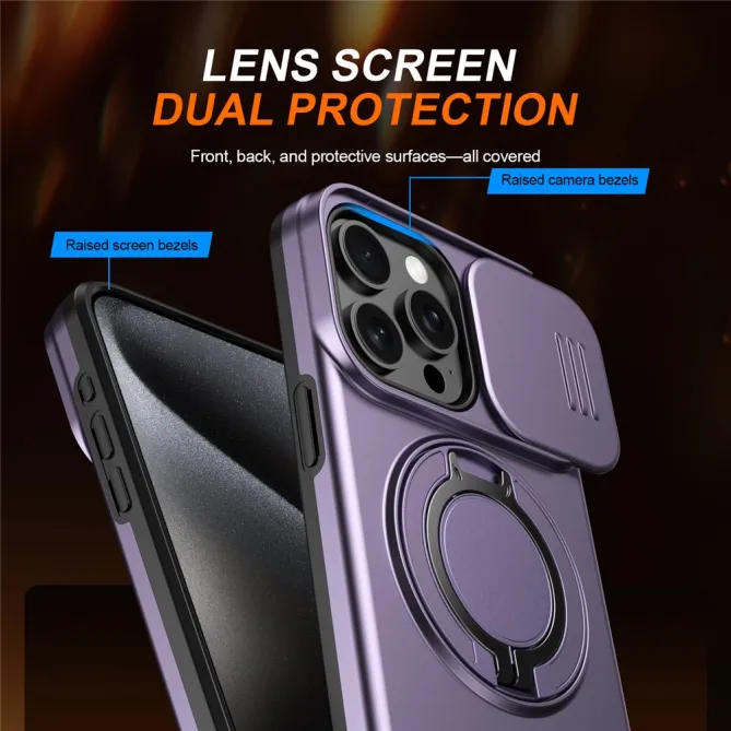 Coque iPhone 12 Pro Max / 13 Pro Max CamShield MagSafe avec support rotatif