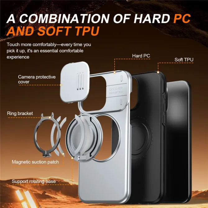 Coque iPhone 12 Pro Max / 13 Pro Max CamShield MagSafe avec support rotatif