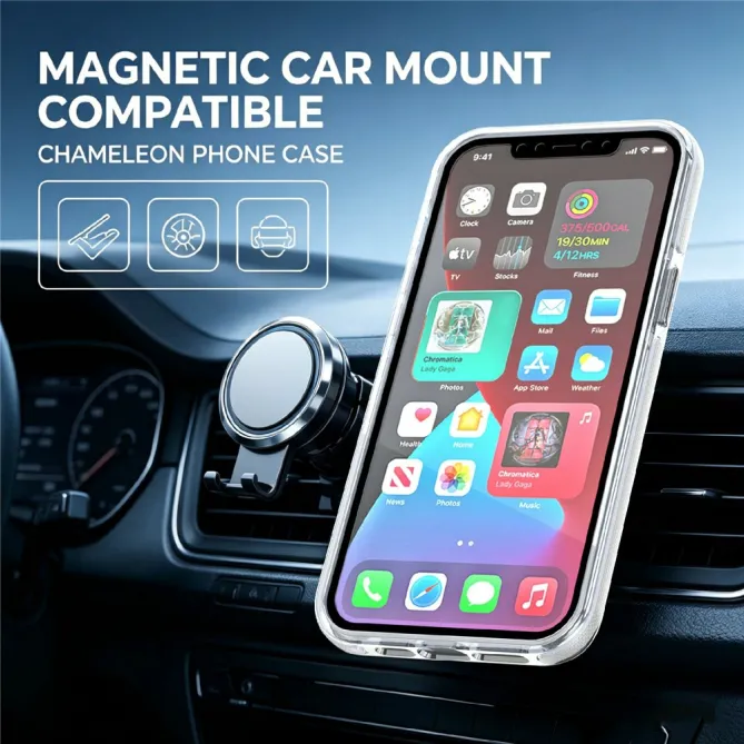 Coque iPhone 12 Pro Max Compatible MagSafe avec Support Rotatif