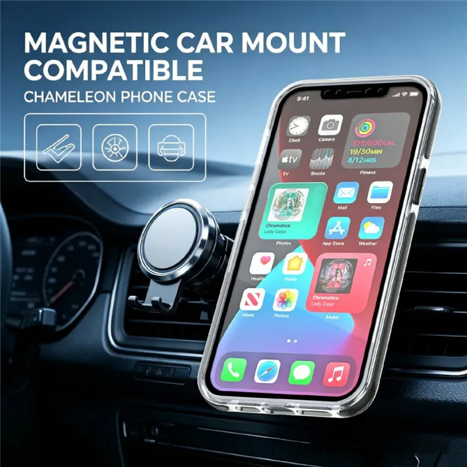 Coque iPhone 12 Pro Max Compatible MagSafe avec Support Rotatif