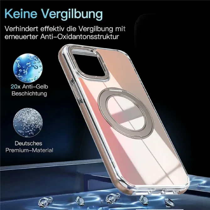 Coque iPhone 12 Pro Max Compatible MagSafe avec Support Rotatif