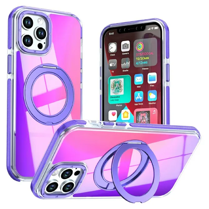 Coque iPhone 12 Pro Max Compatible MagSafe avec Support Rotatif