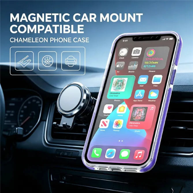 Coque iPhone 12 Pro Max Compatible MagSafe avec Support Rotatif