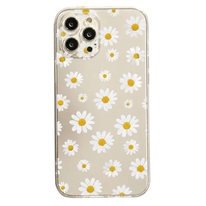Coque iPhone 12 Pro Max Transparente Motif Marguerites