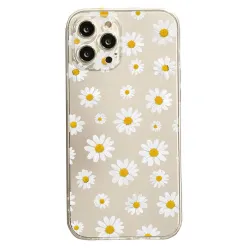 Coque iPhone 12 Pro Max Transparente Motif Marguerites