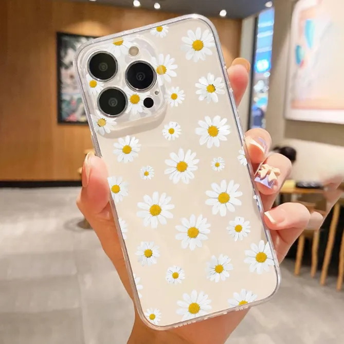 Coque iPhone 12 Pro Max Transparente Motif Marguerites - photo 2