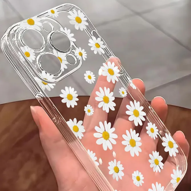Coque iPhone 12 Pro Max Transparente Motif Marguerites - photo 3