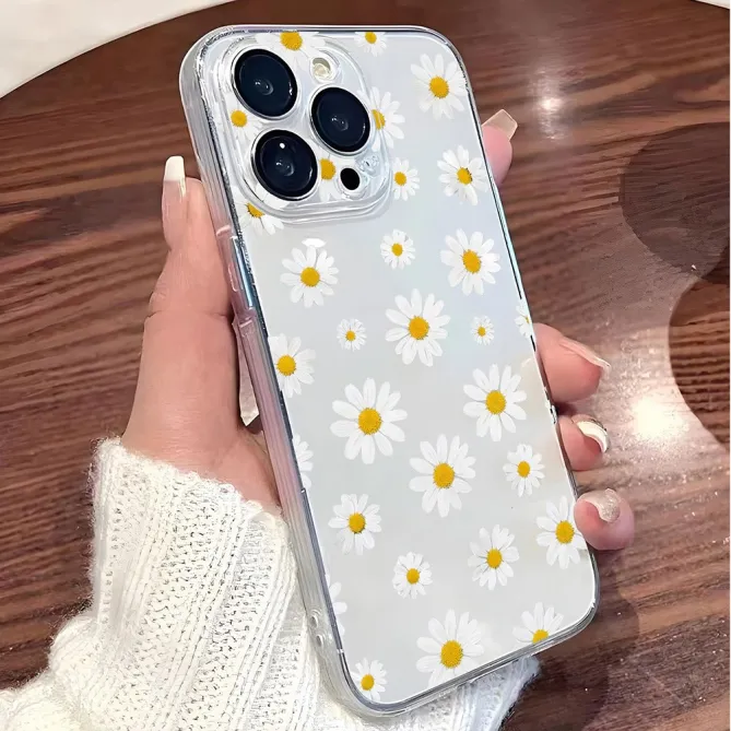 Coque iPhone 12 Pro Max Transparente Motif Marguerites - photo 6